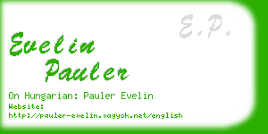 evelin pauler business card